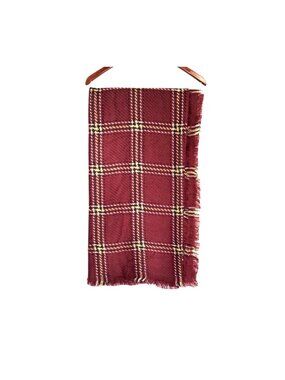 TIMELESS WINE PLAID PICNIC STYLE SCARF BLANKET